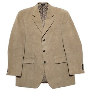 VTG Double Ralph‎ Lauren Paisley Lined Corduroy Blazer Men's 41 R Brown 3 Button